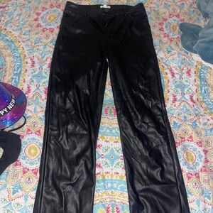 leather black pants